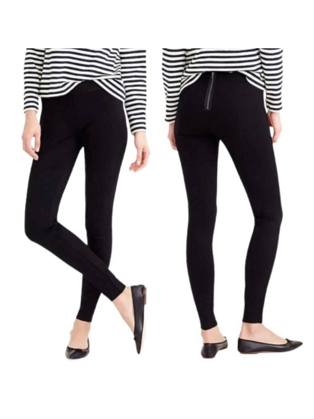 J. Crew Pixie Pants Womens Size 12R Charcoal Skinny Cropped Ponte